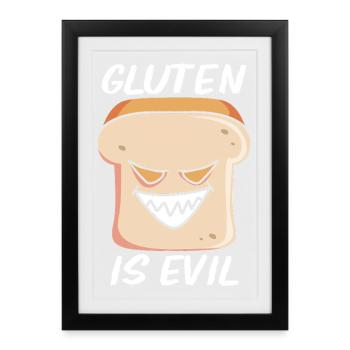 Gluten Free Gluten - Framed poster (27 × 37 cm) - black - Front