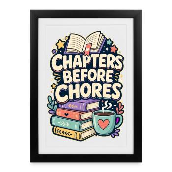 CHAPTERS BEFORE CHORES Nap - Framed poster (27 × 37 cm) - black - Front