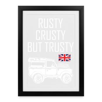 Rusty_Crusty_but_Trusty - Affiche encadrée (27 × 37 cm) - noir - Devant