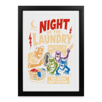 La Nuit des Chaussettes de la Vengeance - Affiche encadrée (27 × 37 cm) - noir - Devant