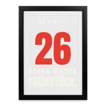 Dart 26 – Schon wieder Frühstück - Gerahmtes Poster (27 × 37 cm) - Schwarz - Vorne