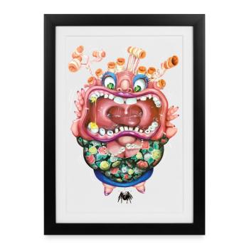 Drama Tante - Gerahmtes Poster (27 × 37 cm) - Schwarz - Vorne