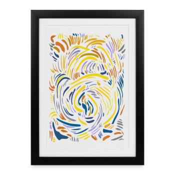 Abstrait - Affiche encadrée (27 × 37 cm) - noir - Devant