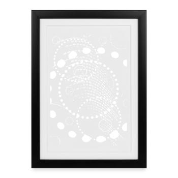 Spirale d’argile abstraite - Affiche encadrée (27 × 37 cm) - noir - Devant