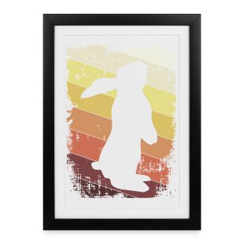 Rabbit - Framed poster (27 × 37 cm) - black - Front