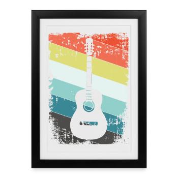 Guitare - Affiche encadrée (27 × 37 cm) - noir - Devant