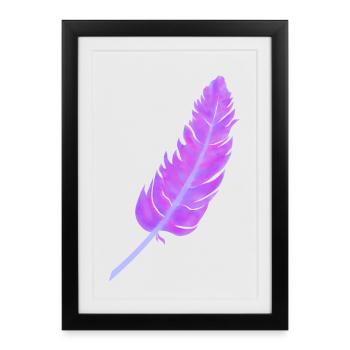 feather - Framed poster (27 × 37 cm) - black - Front