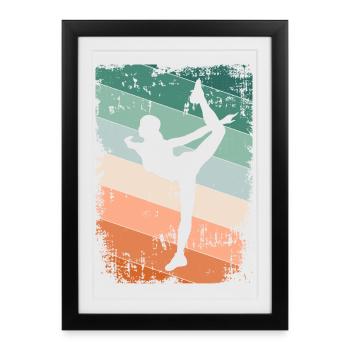 Ballerine danseuse - Affiche encadrée (27 × 37 cm) - noir - Devant
