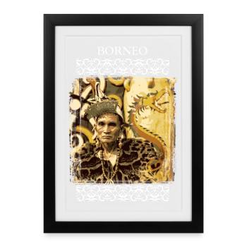 East Kalimantan Dayak, Borneo, Indonesia - Framed poster (27 × 37 cm) - black - Front