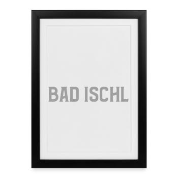 Bad Ischl - Gerahmtes Poster (27 × 37 cm) - Schwarz - Vorne