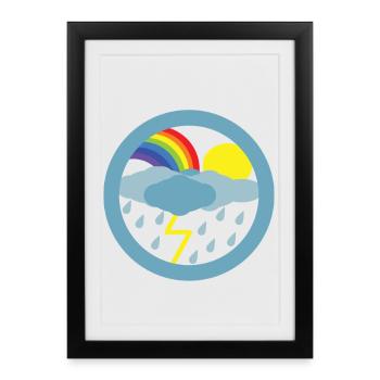 After the rain comes the sunshine - Framed poster (27 × 37 cm) - black - Front