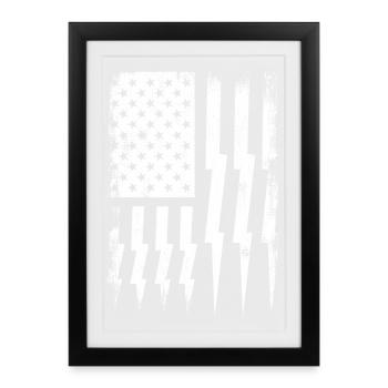 Patriotic Electrician - Framed poster (27 × 37 cm) - black - Front