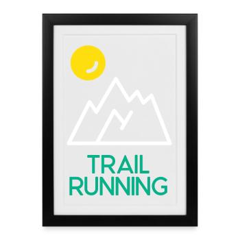 Trail Running - Framed poster (27 × 37 cm) - black - Front