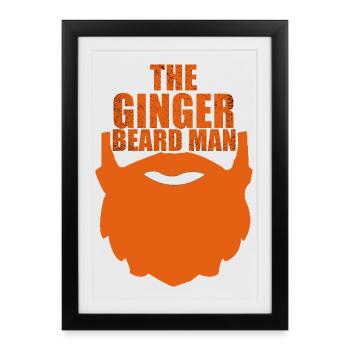 Ginger beard man - Framed poster (27 × 37 cm) - black - Front