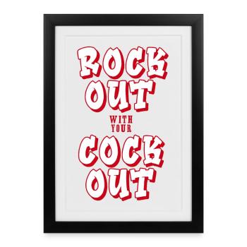 Rock out - Framed poster (27 × 37 cm) - black - Front