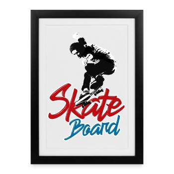TSHIRT SKATE BOARD 2024 - Affiche encadrée (27 × 37 cm) - noir - Devant