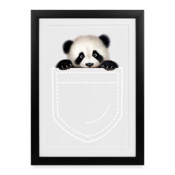 Panda Panda Bear - Framed poster (27 × 37 cm) - black - Front
