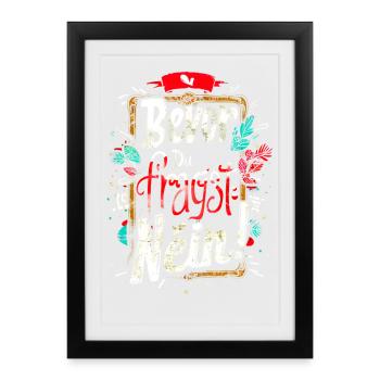 Bevor Du fragst: NEIN! - Gerahmtes Poster (27 × 37 cm) - Schwarz - Vorne