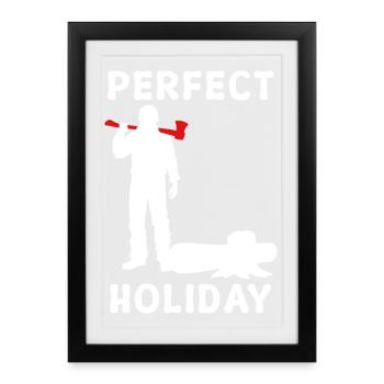 Woodland Axe Wood Lumberjack Woodwork Statement - Framed poster (27 × 37 cm) - black - Front