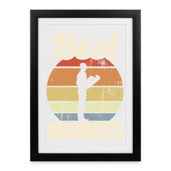 Great architect - Framed poster (27 × 37 cm) - black - Front