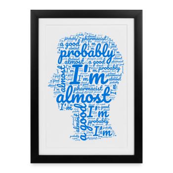 Pharmacist funny gift design. - Framed poster (27 × 37 cm) - black - Front