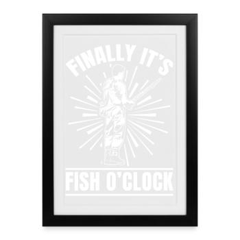 Fishing Instructor Funny Saying - Framed poster (27 × 37 cm) - black - Front