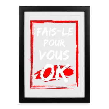 Affirming pattern with energetic style - Framed poster (27 × 37 cm) - black - Front