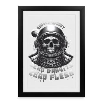 Skull Astronaut: Skullstronaut, Zero Gravity - Framed poster (27 × 37 cm) - black - Front