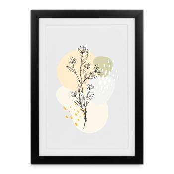 floral design - Gerahmtes Poster (27 × 37 cm) - Schwarz - Vorne