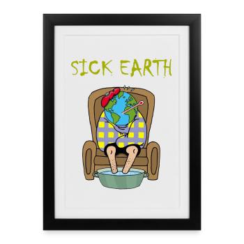 Sick Planet - Framed poster (27 × 37 cm) - black - Front