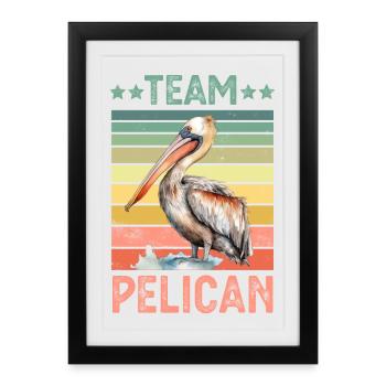 Pelican - Framed poster (27 × 37 cm) - black - Front