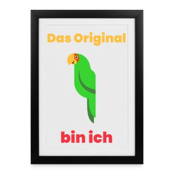 L’original, c’est moi - Affiche encadrée (27 × 37 cm) - noir - Devant