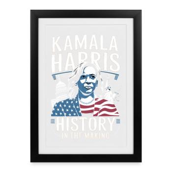 Kamala Harris History in the Making - Framed poster (27 × 37 cm) - black - Front