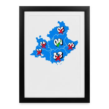 Région PACA - Affiche encadrée (27 × 37 cm) - noir - Devant