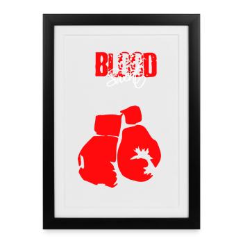 Boxing Blood Sweat And Tears - Framed poster (27 × 37 cm) - black - Front