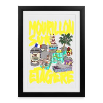 Mourillon on the shelf Toulon - Framed poster (27 × 37 cm) - black - Front