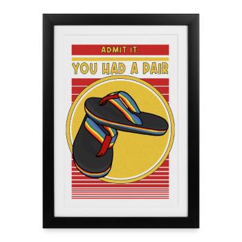 Admettez-le, vous aviez une paire de nostalgie amusante - Affiche encadrée (27 × 37 cm) - noir - Devant