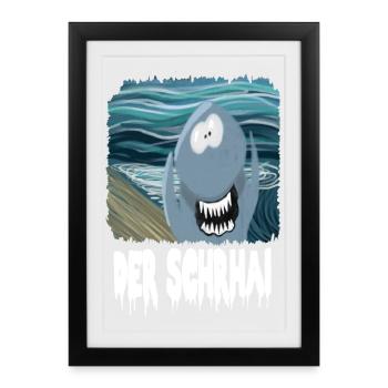 Le SchrHai - Affiche encadrée (27 × 37 cm) - noir - Devant
