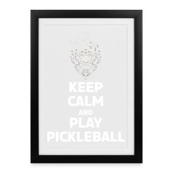Vêtements de pickleball emblématiques pour le joueur de pickleball - Affiche encadrée (27 × 37 cm) - noir - Devant