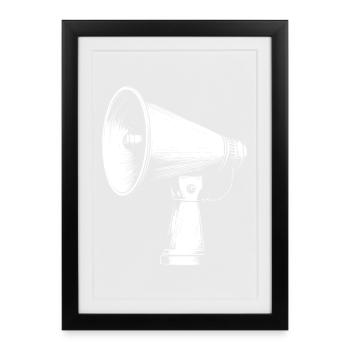 J’ai besoin de crier - Affiche encadrée (27 × 37 cm) - noir - Devant
