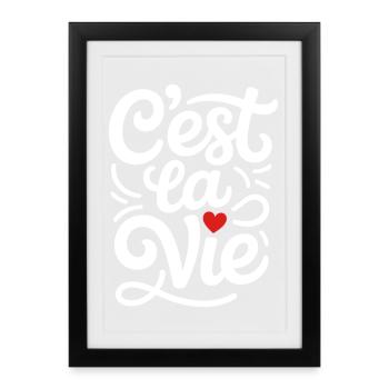 C'est La Vie France saying - Framed poster (27 × 37 cm) - black - Front