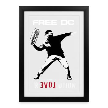 Throwing Sandwich Revolution - Framed poster (27 × 37 cm) - black - Front