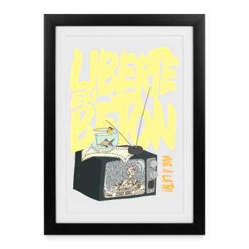 Liberté en Béton - France 10 septembre - Affiche encadrée (27 × 37 cm) - noir - Devant