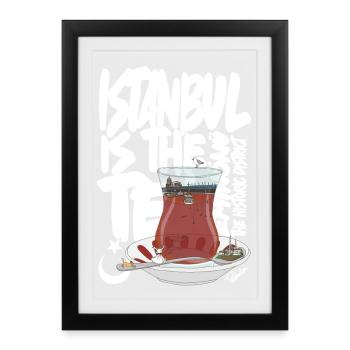 Turkish TeacupAnimated Vintage Scene - Framed poster (27 × 37 cm) - black - Front