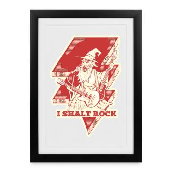 Sorcier magique à bascule - Affiche encadrée (27 × 37 cm) - noir - Devant
