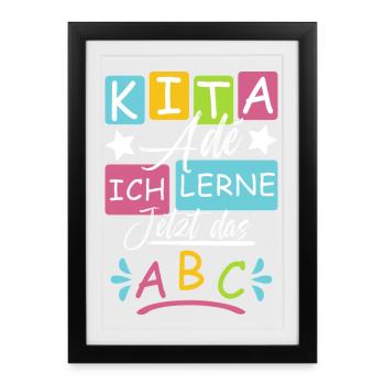 Kita Abgänger 2026 - Gerahmtes Poster (27 × 37 cm) - Schwarz - Vorne