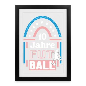 Futsal Anniversary 10 Years Coach Player - Framed poster (27 × 37 cm) - black - Front