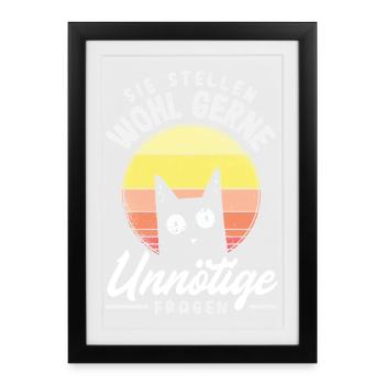 They probably like to ask unnecessary questions - Framed poster (27 × 37 cm) - black - Front