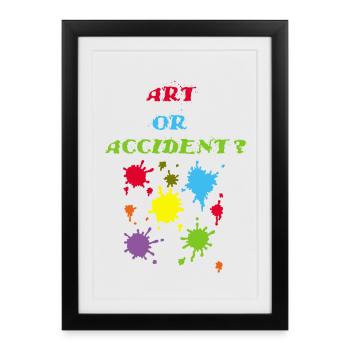 Art ou accident ? - Affiche encadrée (27 × 37 cm) - noir - Devant