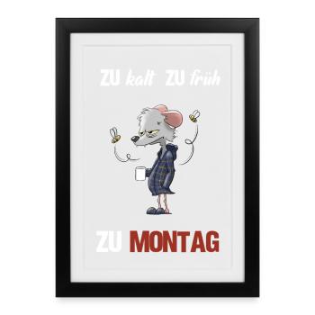 mad Monday - Framed poster (27 × 37 cm) - black - Front